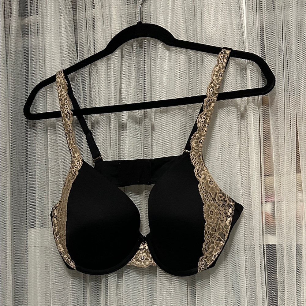 Soma Black and Gold Lace Bra